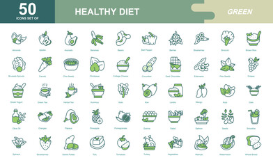 Healthy Diet icon set