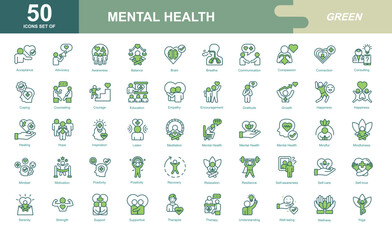 Mental Health icon set