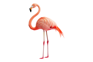 Flamingo isolated on transparent background