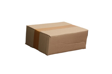 Cardboard box isolated on a white background