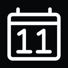 Fototapeta premium Calendar Icon with Date November 11th