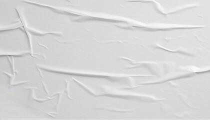 Obraz premium White blank crumpled and creased paper poster texture background , generated by AI
