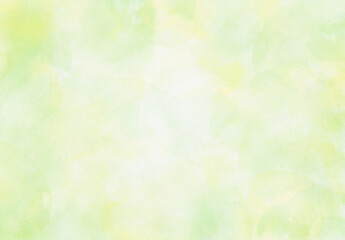 Bright Green and Yellow Watercolor Background with Soft Blending（明るくきれいな緑色と黄色のにじみのある水彩背景）