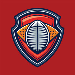 football team logo design illustration on solid background