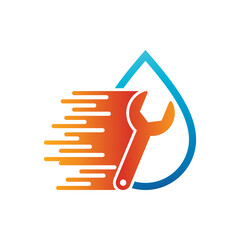 Plumbing service logo design template