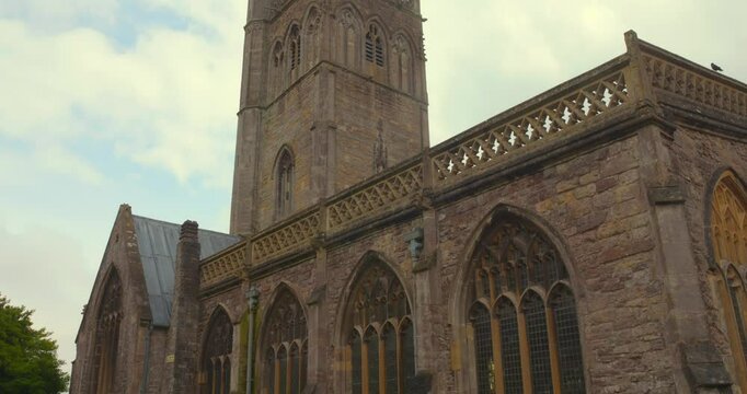 Incredible church with medieval architecture in the city of Axbridge, England.