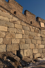 close view of Great wall of China  bricks