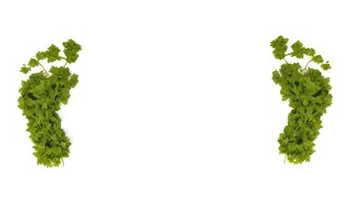 Reducing our carbon footprint concept with copy space background