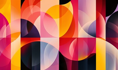 Abstract Geometric Pattern with Vivid Colors