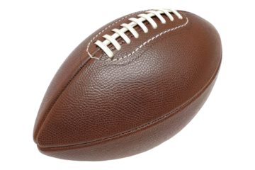 Leather American football isolated on transparent background
