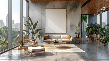 Obraz premium A 3D rendered mockup of a simple