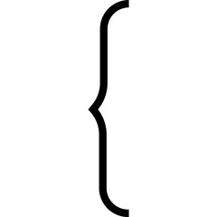 Bracket Icon. Curly Braces for Graphic Design. Vector Stock Illustration
