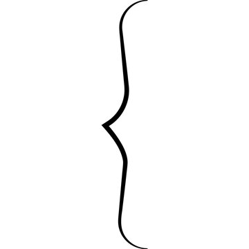 Bracket Icon. Curly Braces for Graphic Design. Vector Stock Illustration