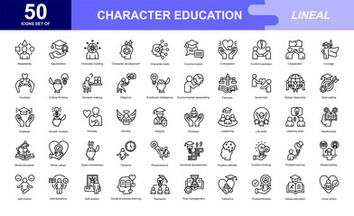 Character Education icon set