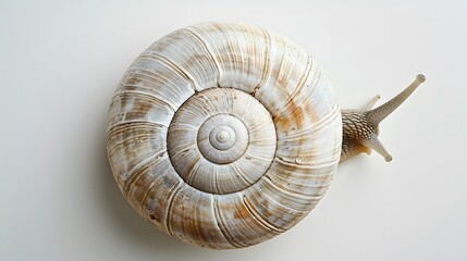 snail on the white background. 