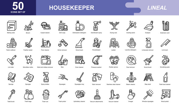 Housekeeper icon set