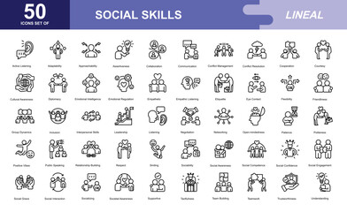 Social Skills icon set