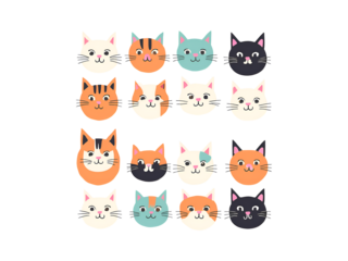 Funny Cats Clipart, Funny Cat Faces 