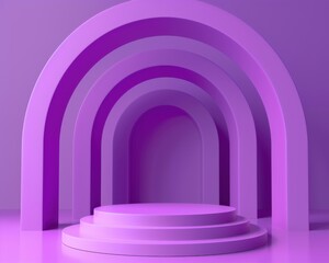 Fototapeta premium sleek purple background flat design front view design presentation 3D render Complementary Color Scheme