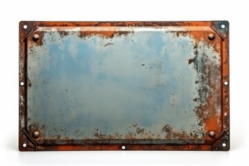 Rusty Metal Sign with a Blank Space