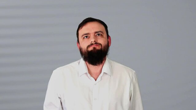 Active Listening: Man Engaged in Conversation