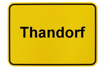 Illustration eines Ortsschildes der Gemeinde Thandorf in Mecklenburg-Vorpommern