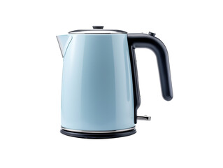 a blue and black electric kettle