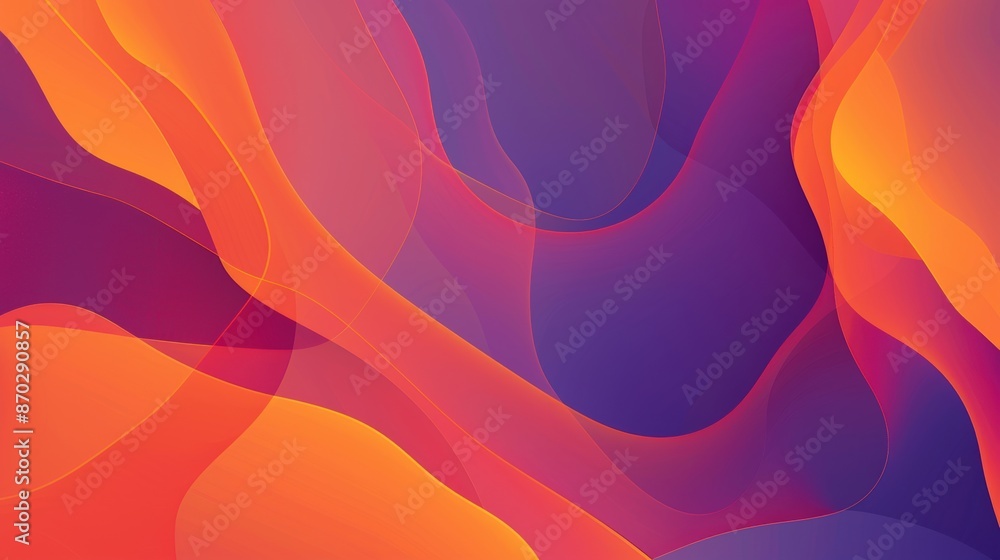 Poster gradient abstract shapes, modern design, ample copy space, smooth transitions