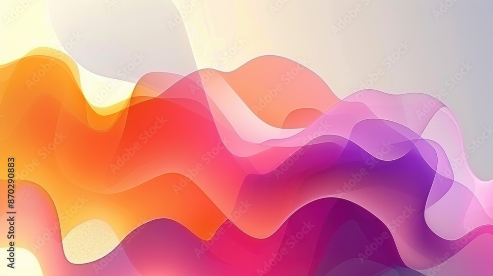 Poster gradient abstract shapes, modern design, ample copy space, smooth transitions