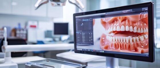 Intraoral camera, high-tech dental clinic, precise imaging, modern design, innovative diagnostics