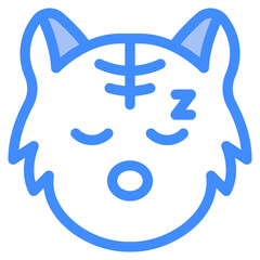 sleeping, cat, animal, wildlife, cat emoji Icon