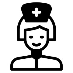 Vector Icon Nurse, Nursing, Hospital, Illness, People, Medical Icon, Health Care