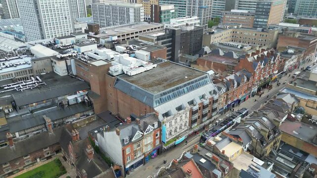 High Angle View of Buildings at Central West Croydon London City, England United Kingdom. April 24th, 2024