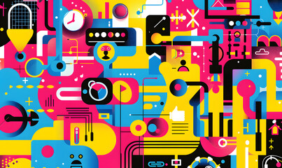 graphic backgrounds related to technology, communication, and the internet