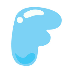 Sea Bubble Letter F