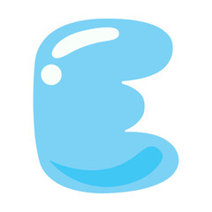 Sea Bubble Letter E