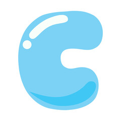Sea Bubble Letter C