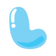 Sea Bubble Letter L