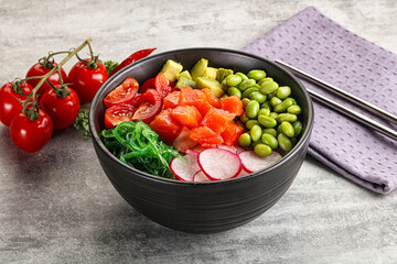 Hawaian cuisine - Poke with salmon