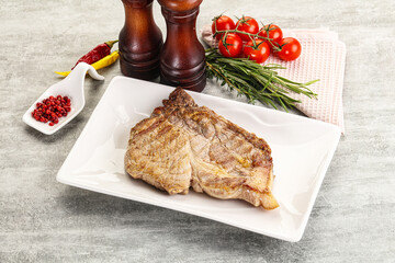 Grilled pork neck juicy steack