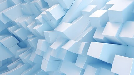 Naklejka premium 3d rendering of white and blue abstract geometric background. Scene for advertising, technology, showcase, banner, game, sport, cosmetic, business, metaverse. Sci-Fi Illustration. Product display