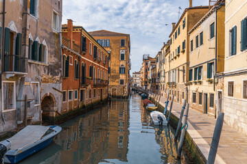 Beaufitul canal streets in Venice, Italy