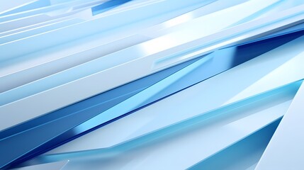Obraz premium 3d rendering of white and blue abstract geometric background. Scene for advertising, technology, showcase, banner, game, sport, cosmetic, business, metaverse. Sci-Fi Illustration. Product display