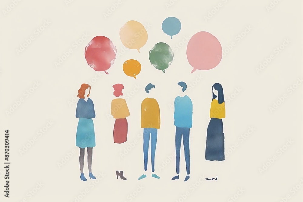 Poster diverse group of people sharing ideas in a creative brainstorming session symbolizing teamwork and c