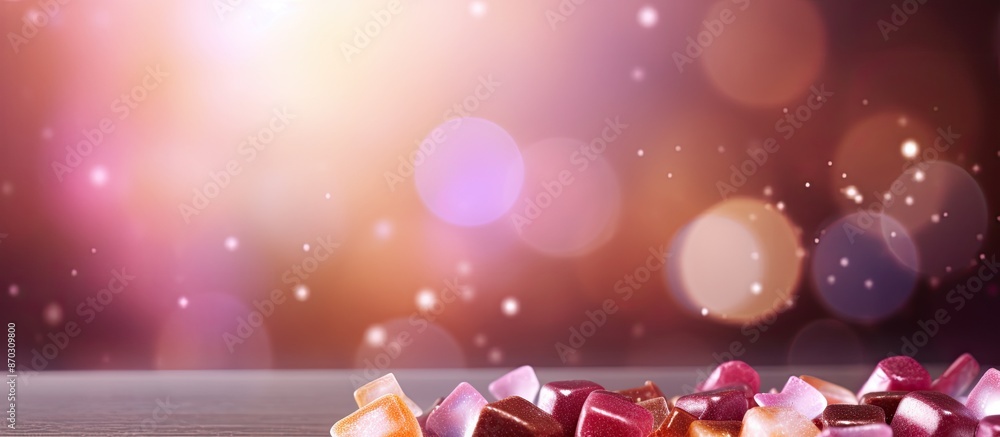 Aufkleber An elegant bokeh abstract background from a Candy Bar, suitable for use as a copy space image.