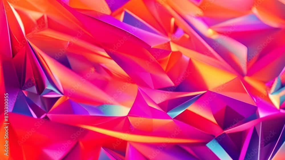 Poster An abstract geometric bokeh image with sharp lines