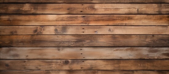 Naklejka premium Copy space image of a weathered horizontal plank wall provides a rustic backdrop.