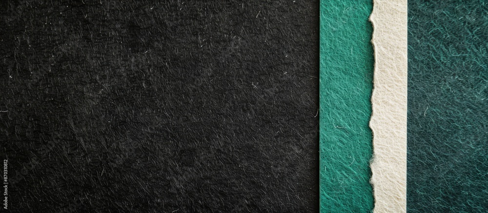 Aufkleber vintage abstract cardboard background in black with a white and emerald border, providing a presenta