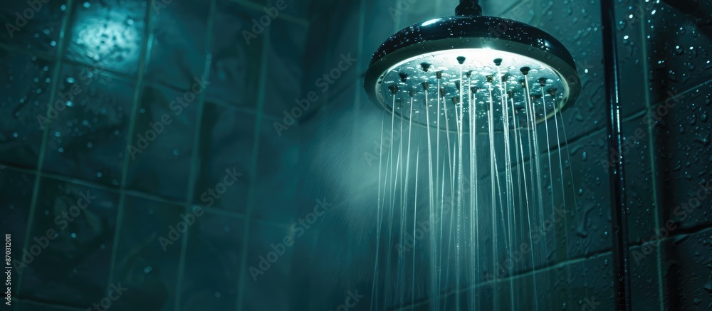 Aufkleber Shower head. with copy space image. Place for adding text or design