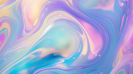 Fototapeta premium Iridescent liquid, liquid swirls, pastel colors, wallpaper photography.background, seamless texture, seamless patterns.
